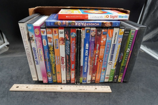 Assorted Dvds & Sight Words Flashcards