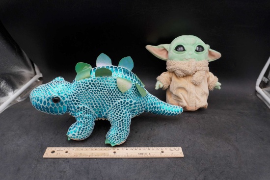 Stuffed Animals (2 - Dinosaur & Yoda)