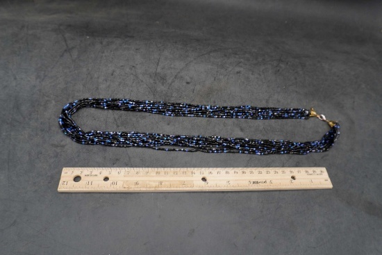 Sterling Silver Clasp Beaded Necklace