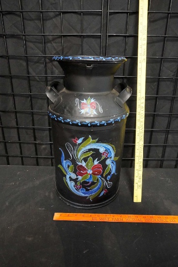 Black Painted Cream Can