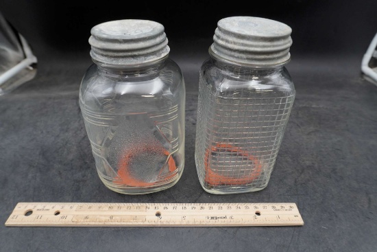 2 - Glass Jars W/ Lids