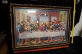 Framed Living Last Supper Picture