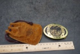 Leather Bag W/ South Dakota 1889 Belt Buckle
