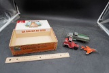 La Palina Cigar Box W/ Metal Trucks (Tootsie Toy) & Midgetoy Plane