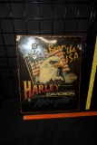 Harley-Davidson Motorcycles Wooden Clock (Damaged)