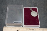 Pewter Hand Engraved Pendant Necklace