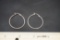 Sterling Silver Hoop Earrings (Have A Gold Tone To Them)