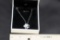 Sterling Silver Necklace W/ White Stone Pendant