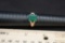 Sterling Silver Ring W/ Green Stone