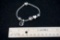 Sterling Silver Cross Pendant W/ White Stones