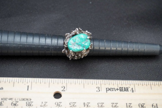 Sterling Silver Blue/Green Stone Ring