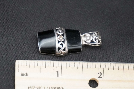 Sterling Silver Onyx Pendant