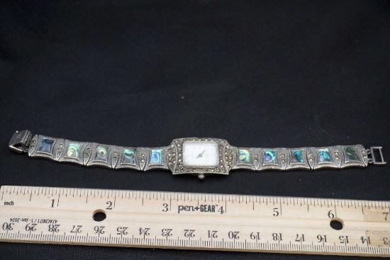 Sterling Silver W/ Abalone Watch