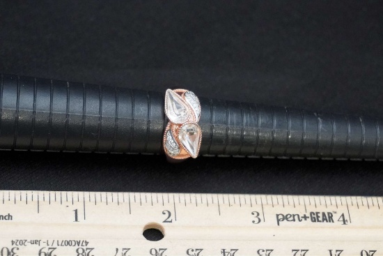 Sterling Silver Ring W/ White Stones