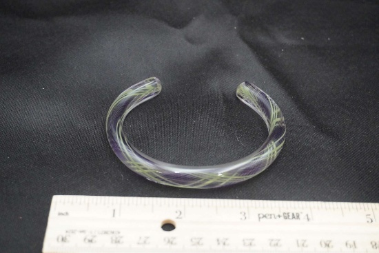 Adams Glass Bracelet (Colors Are Purple & Green)