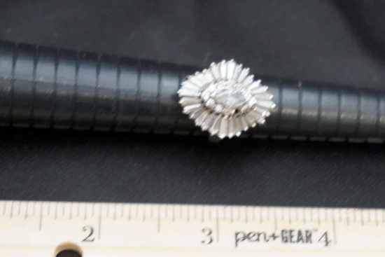 Sterling Silver Ring W/ White Stones