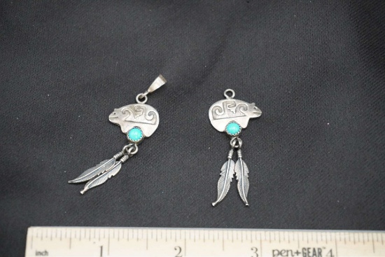 Sterling Silver Feather Earrings