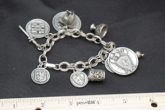 Medieval Themed Charm Bracelet