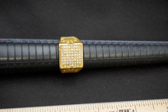 Faux 18K. Faux Diamond Ring