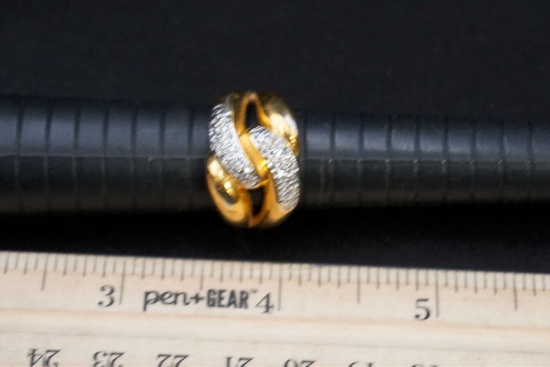 Sterling Silver Ring W/ White Stones