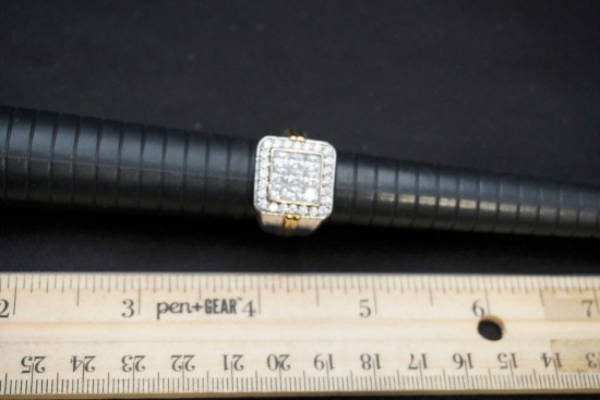 Sterling Silver Ring W/ White Stones