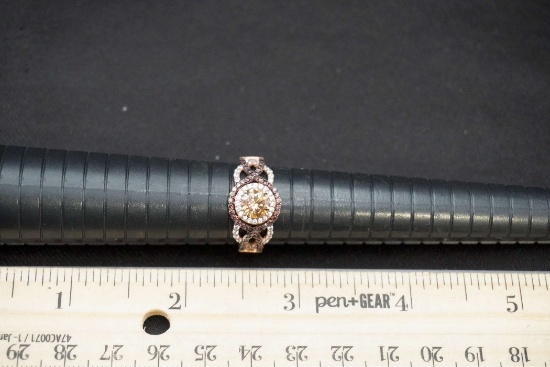 Sterling Silver Brown Stone Ring