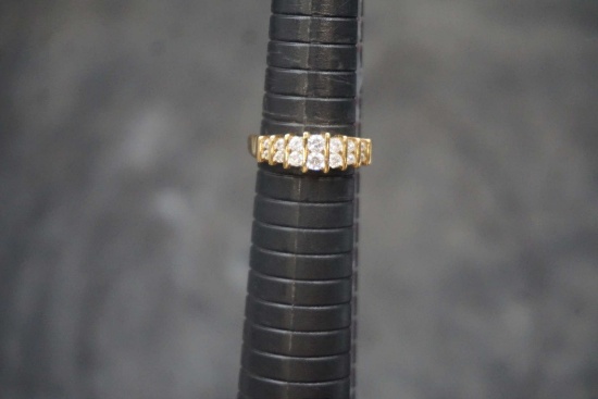 Sterling Silver Ring W/ White Stones