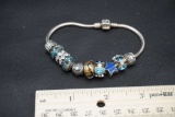 Chamilia Sterling Silver Charm Bracelet (10 Charms)