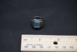Sterling Silver Blue Stone Ring