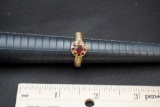 Sterling Silver Red Stone Ring