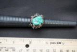 Sterling Silver Blue/Green Stone Ring