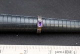 Sterling Silver Ring W/ Purple Stone