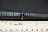 Sterling Silver Ring W/ Dark Purple Stone