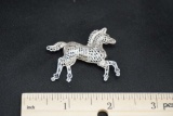 Sterling Silver Horse Brooch