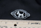 Sterling Silver Scottie Dog Brooch