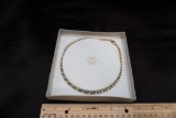 18 Kt. Gold Over Sterling Silver Genuine Diamond Necklace