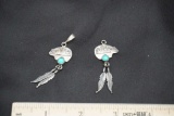 Sterling Silver Feather Earrings