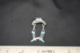 Sterling Silver Cowboy Hat & Boot Brooch