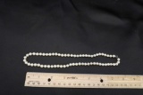Sterling Silver Real Pearls Necklace