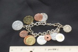Sterling Silver Coin Bracelet