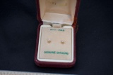 14 Kt. Gold Genuine Diamond Earrings