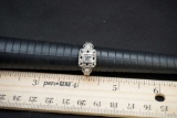 Sterling Silver Ring W/ White Stones
