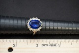 Sterling Silver Ring W/ Blue Stone