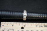 Sterling Silver Ring W/ White Stones