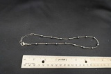 Sterling Silver Faux Pearl Necklace