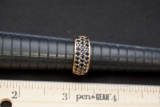 Sterling Silver Ring W/ Blue Stones