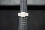 Sterling Silver Ring W/ White Stones