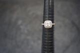 Sterling Silver Ring W/ White Stones