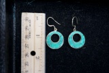 Earrings W/ Turquoise Colored Stone