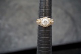 Sterling Silver Ring W/ White Stones